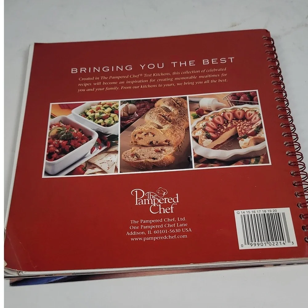 The Pampered Chef All The Best Cookbook Spiral Bound Recipes Appetizers Desserts